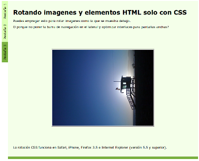 Rotación de imagenes con css