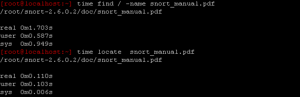 Find locate comparison
performance